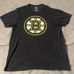 47 Bruins Stitched Black T-Shirt with Logo Tee 🔥Unisex🔥